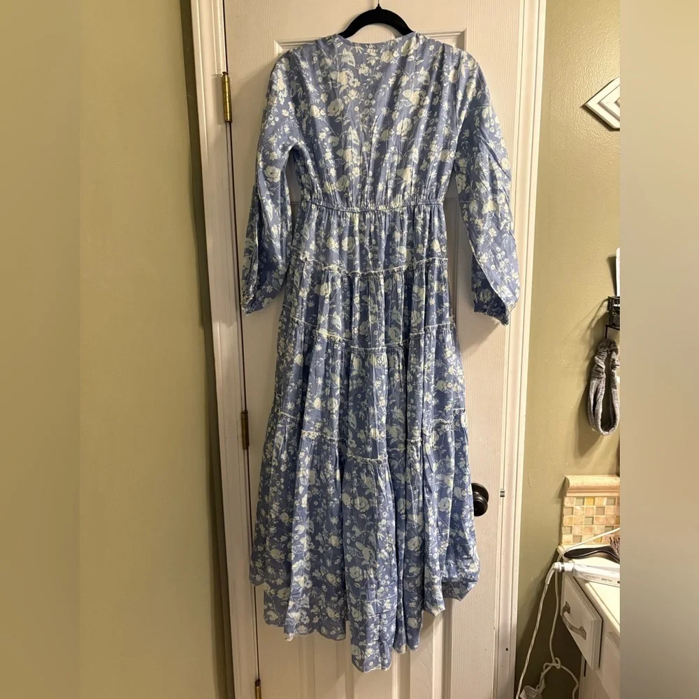 Free People Pappiet Midi Dress Small Color: Bluebell Combo NWT - Picture 7 of 7